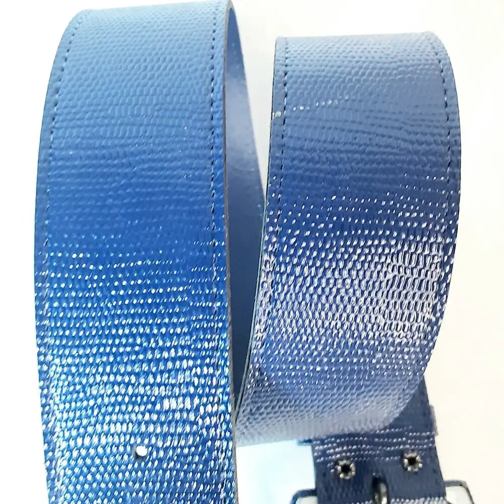 Astor Womens Lightweight Textured Navy Blue Belt Size Small Officewear